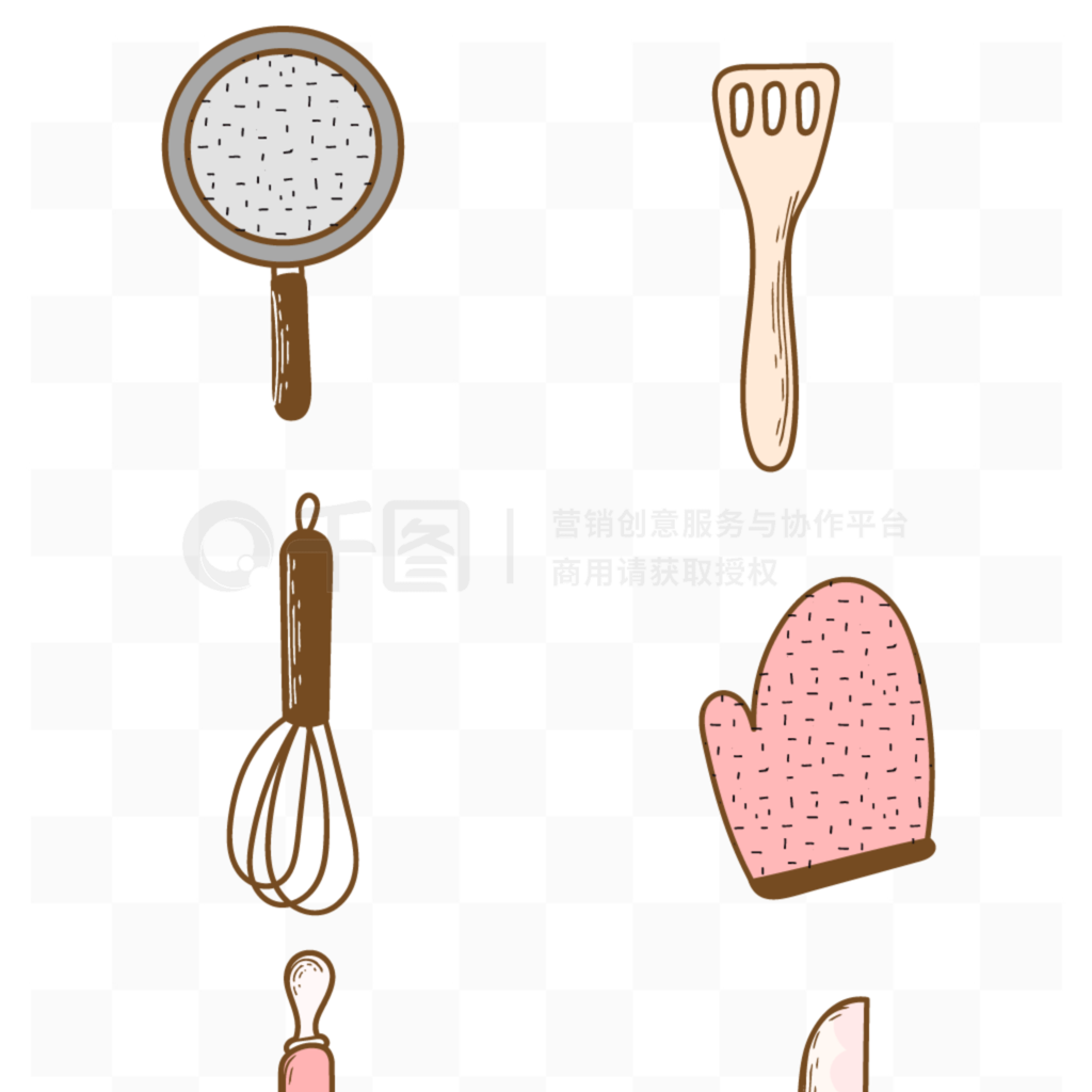 廚房用具卡通圖片,卡通廚房用具